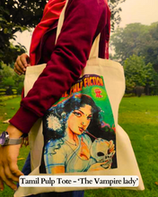 Load image into Gallery viewer, Daak x Blaft - Tamil Pulp Tote - Vampire Lady