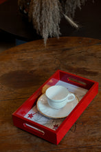 Load image into Gallery viewer, Daak Floral Tray - In Red