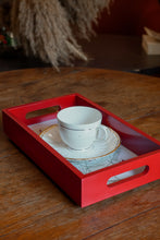 Load image into Gallery viewer, Daak Floral Tray - In Red