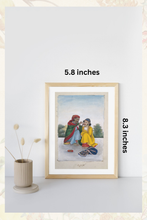 Load image into Gallery viewer, Daak Art Print - An Ear-Cleaner Attending to a Man's Ear by Unnamed Delhi Painter
