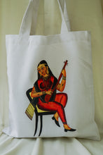 Load image into Gallery viewer, Kalighat Tote Bag - Courtesan Playing Sitar OR Lady and Her Beats