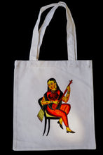 Load image into Gallery viewer, Kalighat Tote Bag - Courtesan Playing Sitar OR Lady and Her Beats