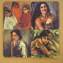Load image into Gallery viewer, The Women of Amrita Sher-Gil - Daak Coaster Set of 4 Paintings