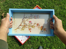 Load image into Gallery viewer, Daak Floral Tray - In Blue