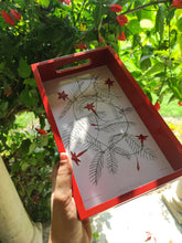 Load image into Gallery viewer, Daak Floral Tray - In Red