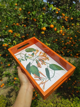 Load image into Gallery viewer, Daak Floral Tray - In Orange