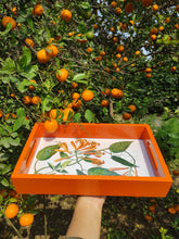 Load image into Gallery viewer, Daak Floral Tray - In Orange