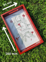 Load image into Gallery viewer, Daak Floral Tray - In Red
