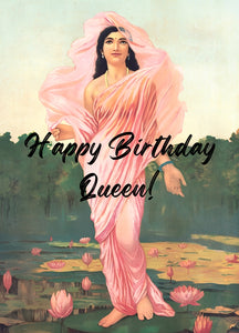 Daak Cheeky Postcard- Birthday Greetings for a Queen