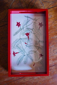 Daak Floral Tray - In Red