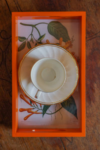 Daak Floral Tray - In Orange