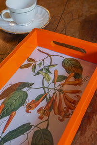 Daak Floral Tray - In Orange