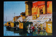 Load image into Gallery viewer, &#39;Ghat in Benaras&#39; by Hiroshi Yoshida - Daak Art Print
