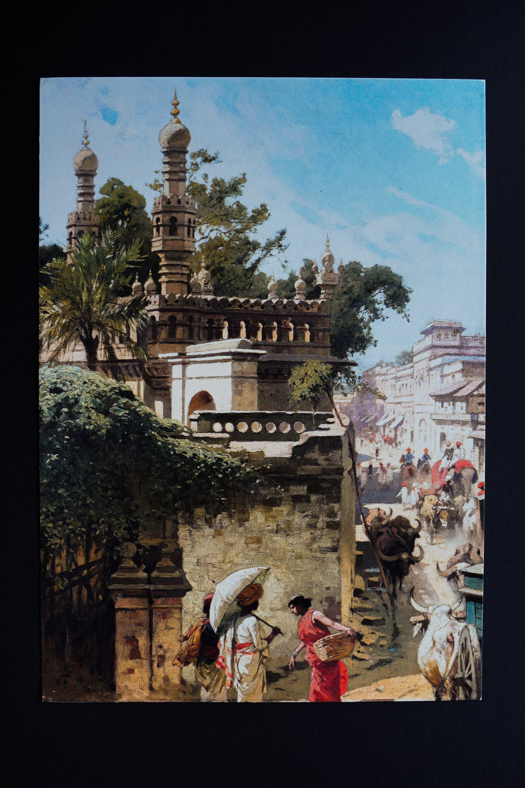 Daak Art Print - Street Scene in Hyderabad by Woldemar Friedrich