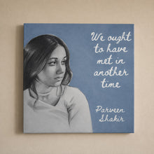 Load image into Gallery viewer, Daak Parveen Shakir Canvas Wall Art by Shalini Jha
