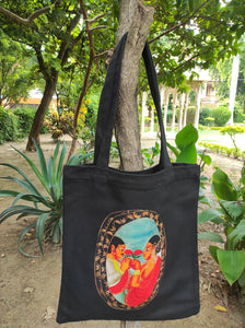 Kalighat Tote Bag - A Fop Visits a Courtesan OR A Romance