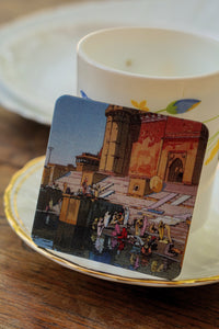 Daak Fridge Magnet - Ghat in Banaras by Hiroshi Yoshida