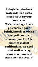 Load image into Gallery viewer, Send a Daak Postcard to a Loved One!

