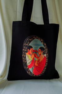 Kalighat Tote Bag - A Fop Visits a Courtesan OR A Romance