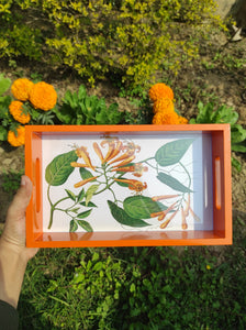 Daak Floral Tray - In Orange