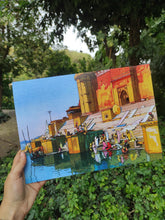 Load image into Gallery viewer, &#39;Ghat in Benaras&#39; by Hiroshi Yoshida - Daak Art Print
