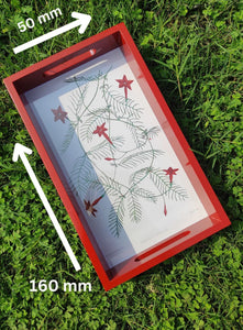 Daak Floral Tray - In Red